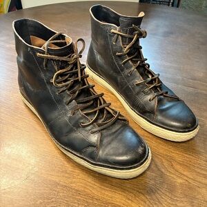 Frye Men’s brown Leather Boots High Top Sneakers Size US 11